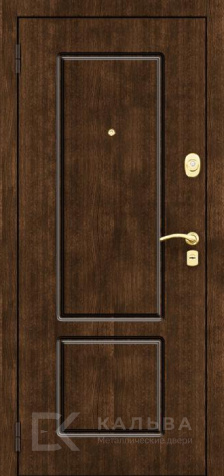 Фото №2 «Входная дверь светлый дуб с геометрией и венге для квартиры №75»