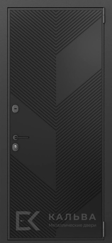 Фото «Входная металлическая дверь графит лофт с шоколадной 3D-панелью для квартиры №305»