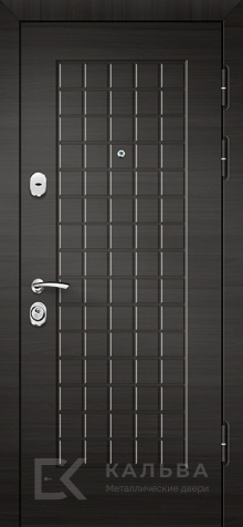 Фото «Металлическая дверь графит снаружи тёмный орех внутри для квартиры №92»