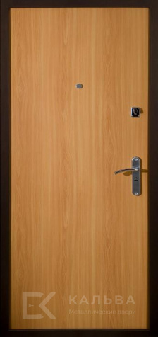 Фото №2 «Стальная дверь красная шагрень волна внутри дуб светлый №7»