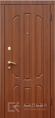 Фото «Стальная дверь красное дерево с серой МДФ каретная стяжка №27»